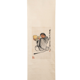 Qi Baishi 齊白石 (1864-1957): 'Drunk man', ink and colour on paper