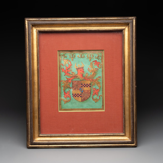 Flemish School: The coat of arms of Duke Adolph I of Cleves, gouache on vellum, second quarter of the 15th C.