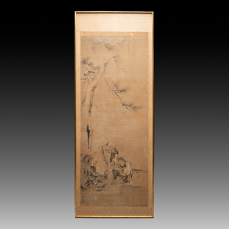 Japanese School, after Mokuan Reien 黙庵 (d. 1345): 'Three sleepers', ink on paper, probably 16/17th C.