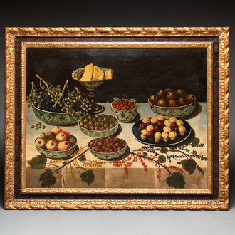 Italian School: Still life with fruits, oil on canvas, 19th C.