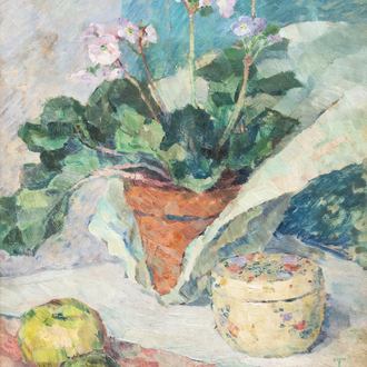 Pān Yuliang 潘玉良 (1899-1977): 'Still life', oil on board