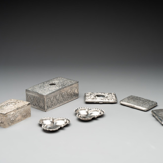 Seven silverwares, primarily England, 19/20th C.