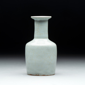 A Chinese Longquan celadon mallet-shaped vase, probably Southern Song
