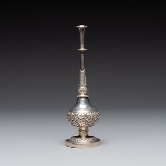A Chinese silver rose water sprinkler for the Ottoman market, Jin Ji 覲記 mark, 18/19th C.