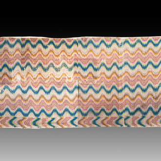 A large Italian woollen embroidered 'Bargello' or flame stitch wall hanging, 18th C.