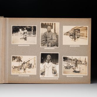 A photo album with sights, landmarks and people of Shanghai, 19/20th C.