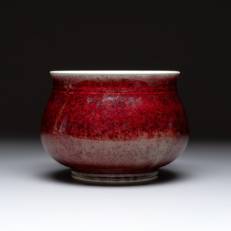 A large Chinese langyao-style copper-red censer, 19/20th C.