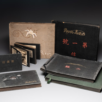 Six photo albums with sights, landmarks and people of Japan, 1st half 20th C.