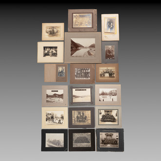 A group of 18 Japanese photographs depicting military, academic, and personal subjects, early 20th C.