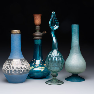 Four various glass vessels, Turkey/Iran, 19th C.