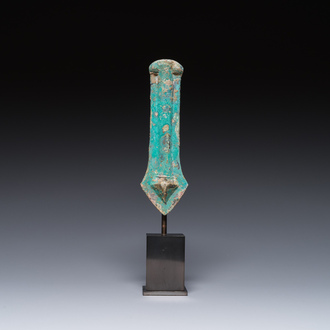 A Chinese bronze horse harness frontlet, Western Zhou