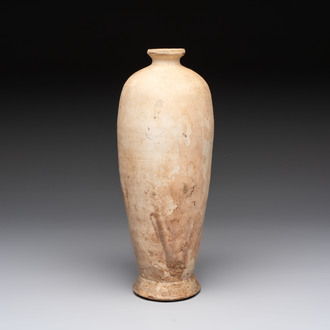 A Chinese Cizhou cream-glazed high-shouldered vase, Song/Jin