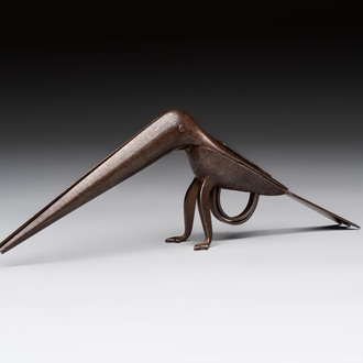 An Indo-Persian steel bird-form pair of scissors, 18/19th C.