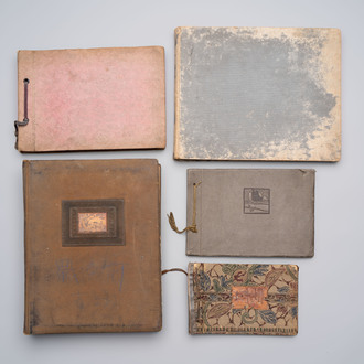 Five photo albums on the Imperial Japanese Navy, compiled by a naval captain, 1919-1940