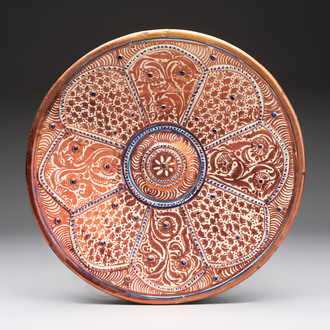 A Hispano-Moresque lustre-glazed dish, Spain, 19/20th C.