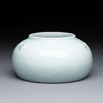 A Chinese qingbai-glazed jar with three handles, 18th C.