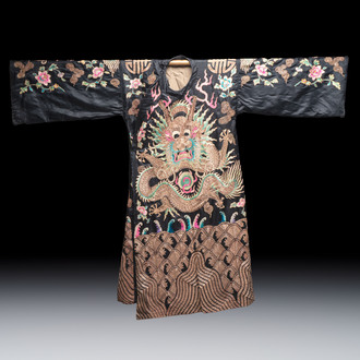 A Chinese embroidered silk Peking opera costume, Republic