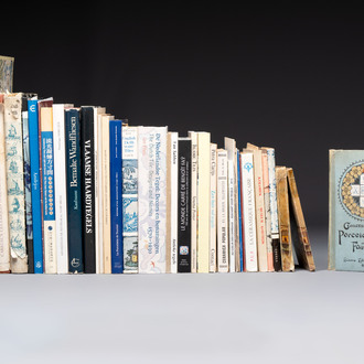 A collection of 35 books, catalogues and brochures on European tiles and faience, 1906-2012