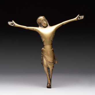A brass Corpus Christi, France, 15th C.