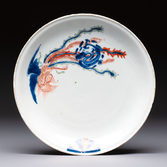 A Chinese Imari-style 'Dragon and Phoenix' plate, Kangxi