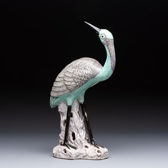 A Chinese model of a crane, 20th C.