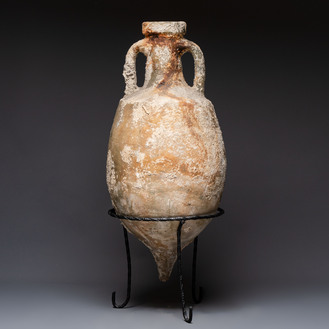 A Roman salt fish amphora and cover, Spain, 2nd/3rd C.