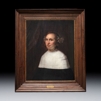 Bartholomeus van der Helst (1613-1670): 'Portrait of a Young Lady', oil on panel, signed and dated 1659