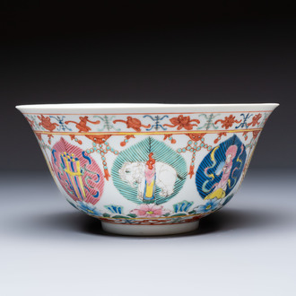 A Chinese famille rose 'Baragon Tumed' bowl, Baragon Tumed mark, Republic