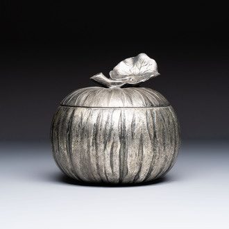 A silver-plated 'Pumpkin' ice bucket, Mauro Manetti, Italy, 20th C.