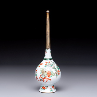 A gilt-bronze-mounted Chinese famille verte rosewater sprinkler for the Islamic market, Kangxi