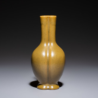 A Chinese conjoined teadust–glazed bottle vase, Republic