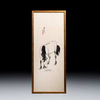 In the manner of Xu Beihong 徐悲鴻 (1895-1953): 'Horse', ink on paper, dated 1936