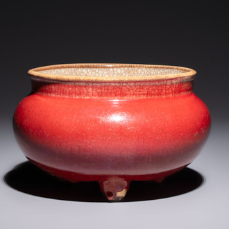 A Chinese langyao-style tripod censer, 18/19th C.