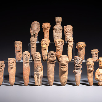 A collection of 20 terracotta 'Komaland' figures, Ghana, 13/16th C.