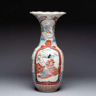 A Japanese Imari vase with narrative design, Meiji, late 19th C.