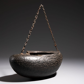 A Qajar coco de mer kashkul or beggar’s bowl, Iran, 19th C.