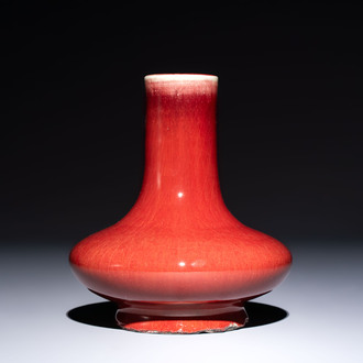 A Chinese flambé-glazed vase, 19th C.