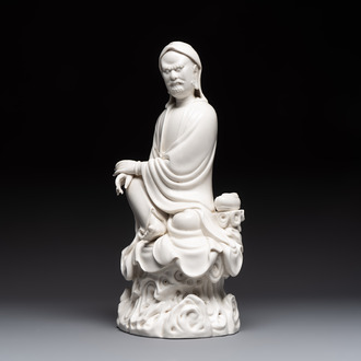 A Chinese Dehua Blanc de Chine 'Damo' group, 20th C.