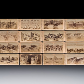 (Graphic content!) 16 stereoview cards, mostly on the Battle of Tientsin during the Boxer Rebellion, Underwood & Underwood, dated 1900-1901
