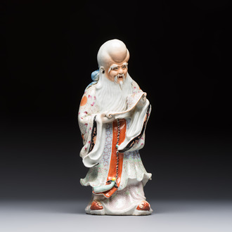 A fine Chinese famille rose figure of Shoulao, China mark, Guangxu/Republic