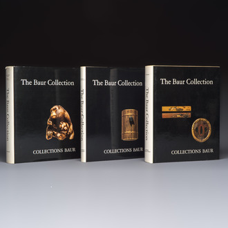 The Baur Collection: Japanese Sword Fittings, Japanese Lacquer & Netsuke, three volumes, 1977-1984
