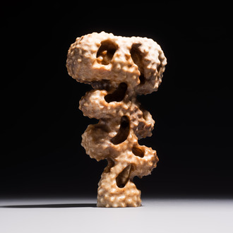 A Chinese carved jade model of a scholar's rock, 20th C.