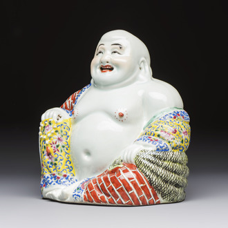 A Chinese famille rose Milefo Buddha, Tongzhi mark, Republic