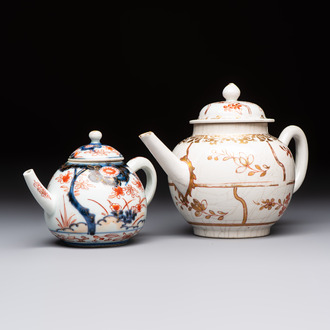 A Dutch-decorated Japanese teapot and an Imari teapot, Edo, 18th C.