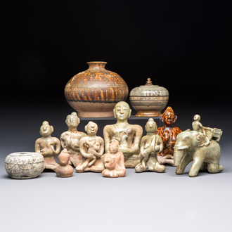A group of 12 Sukhothai and Sawankhalok ceramics, Thailand, 15th C. and later