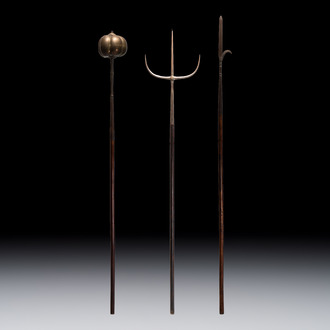 Three Chinese polearms, Qing