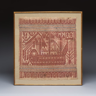 An Indonesian ceremonial 'Tampan' textile, Sumatra, Lampung, 19/20th C.