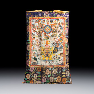 A very large Tibetan 'Astrological Calendar' thangka, 20th C.