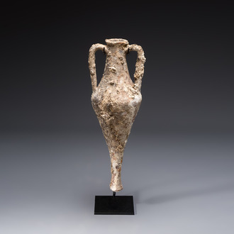 An early Greek pottery wine transport amphora with marine encrustation, Ancient Macedonia, 6/4th C. B.C.