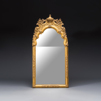 A French Louis XIV gilt-wood mirror, early 18th C.